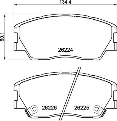 Brake Pad Set, disc brake BREMBO P 30 121E