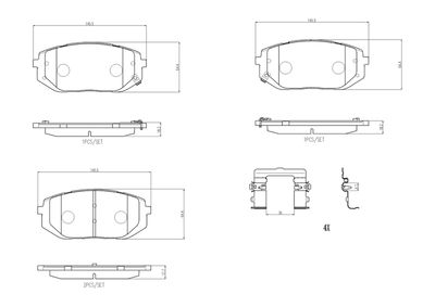 Brake Pad Set, disc brake BREMBO P 30 140