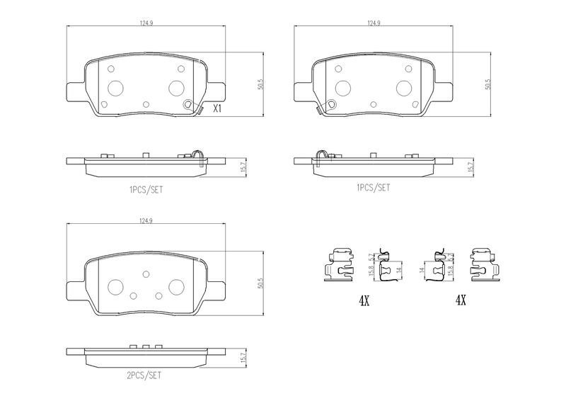 BREMBO P 30 141 Brake Pad Set, disc brake
