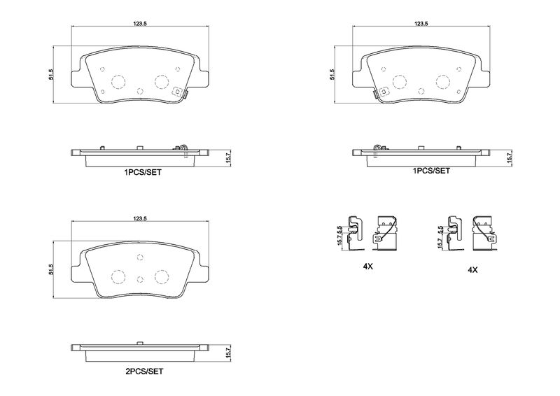 BREMBO P 30 152 Brake Pad Set, disc brake