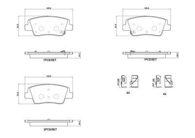 Brake Pad Set, disc brake BREMBO P 30 152