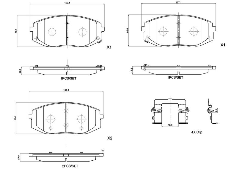 BREMBO P 30 161 Brake Pad Set, disc brake