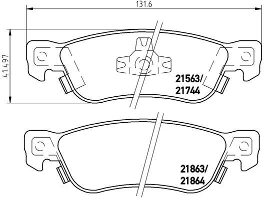 BREMBO P 34 003 Brake Pad Set, disc brake