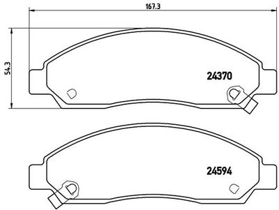 Brake Pad Set, disc brake BREMBO P 34 005