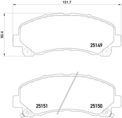 Brake Pad Set, disc brake BREMBO P 34 007