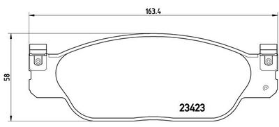 Brake Pad Set, disc brake BREMBO P 36 012