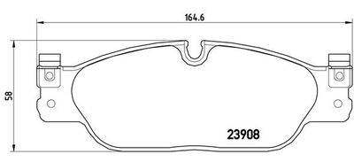 Brake Pad Set, disc brake BREMBO P 36 021