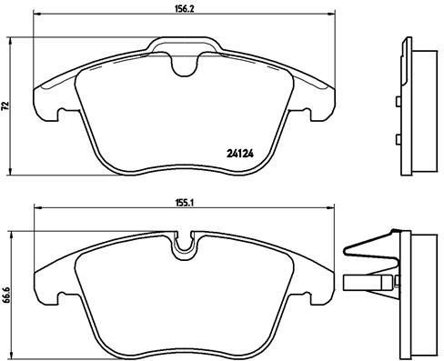BREMBO P 36 022 Brake Pad Set, disc brake