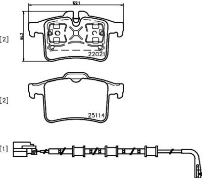 Brake Pad Set, disc brake BREMBO P 36 034