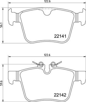 Brake Pad Set, disc brake BREMBO P 36 037
