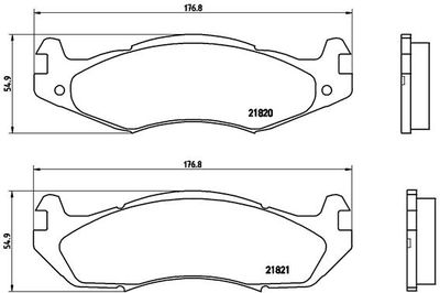 Brake Pad Set, disc brake BREMBO P 37 001