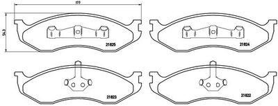 Brake Pad Set, disc brake BREMBO P 37 004