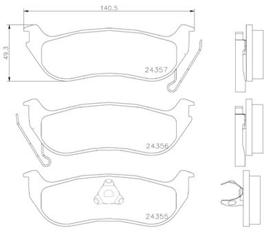 Brake Pad Set, disc brake BREMBO P 37 009