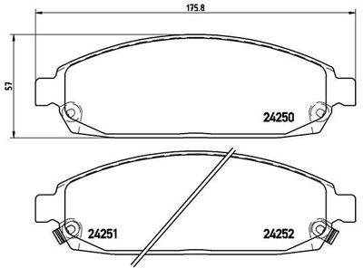 Brake Pad Set, disc brake BREMBO P 37 010