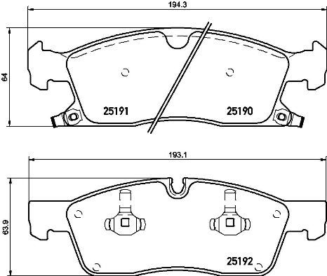 BREMBO P 37 015 Brake Pad Set, disc brake