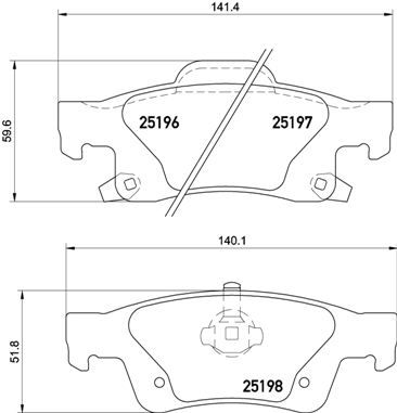 BREMBO P 37 016 Brake Pad Set, disc brake