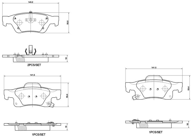BREMBO P 37 016X Brake Pad Set, disc brake