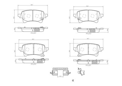 Brake Pad Set, disc brake BREMBO P 37 029
