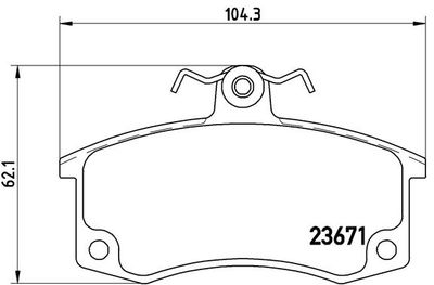 Brake Pad Set, disc brake BREMBO P 41 004