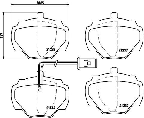 BREMBO P 44 003 Brake Pad Set, disc brake