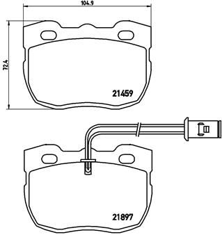 BREMBO P 44 004 Brake Pad Set, disc brake