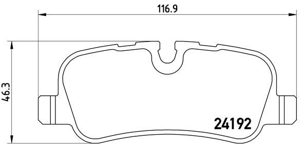 BREMBO P 44 013 Brake Pad Set, disc brake