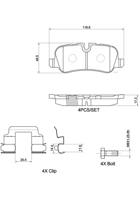 BREMBO P 44 013X Brake Pad Set, disc brake