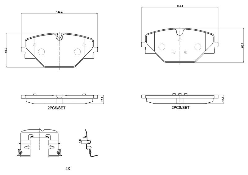 BREMBO P 44 032 Brake Pad Set, disc brake
