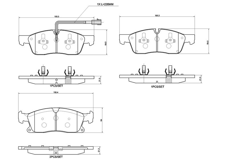 BREMBO P 48 001 Brake Pad Set, disc brake