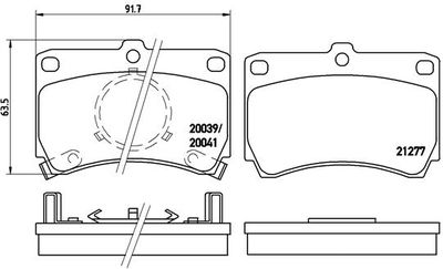 Brake Pad Set, disc brake BREMBO P 49 007