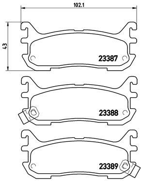 BREMBO P 49 021 Brake Pad Set, disc brake