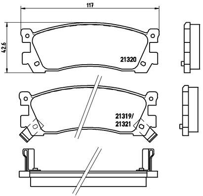 BREMBO P 49 025 Brake Pad Set, disc brake