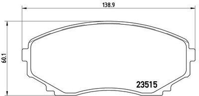 Brake Pad Set, disc brake BREMBO P 49 028