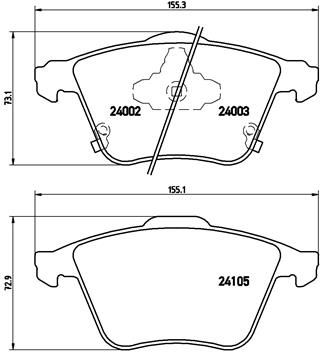 BREMBO P 49 038 Brake Pad Set, disc brake