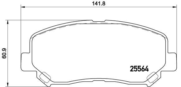 BREMBO P 49 045X Brake Pad Set, disc brake