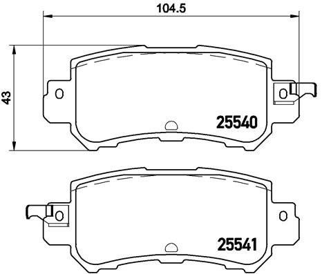 BREMBO P 49 047X Brake Pad Set, disc brake