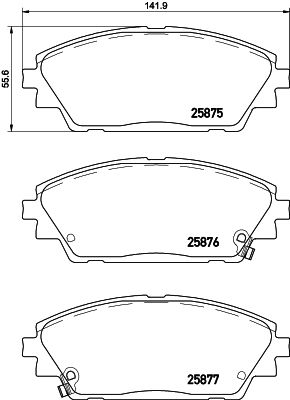 Brake Pad Set, disc brake BREMBO P 49 050