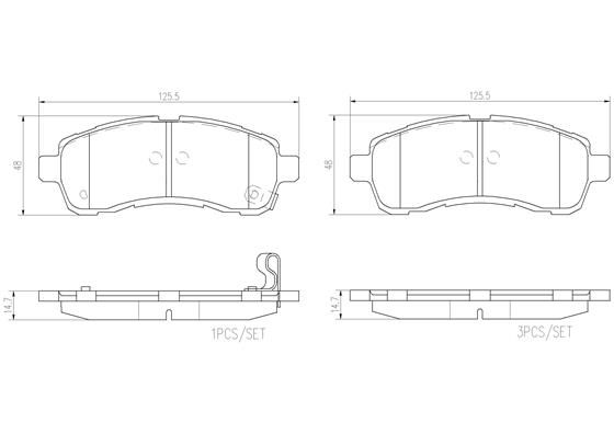 BREMBO P 49 057 Brake Pad Set, disc brake