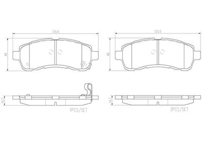 Brake Pad Set, disc brake BREMBO P 49 057