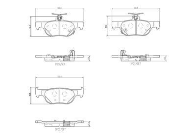 Brake Pad Set, disc brake BREMBO P 49 064