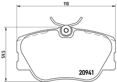Brake Pad Set, disc brake BREMBO P 50 008