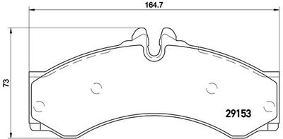 Brake Pad Set, disc brake BREMBO P 50 028