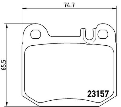 Brake Pad Set, disc brake BREMBO P 50 043