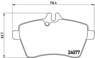 Brake Pad Set, disc brake BREMBO P 50 056