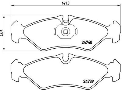 Brake Pad Set, disc brake BREMBO P 50 081