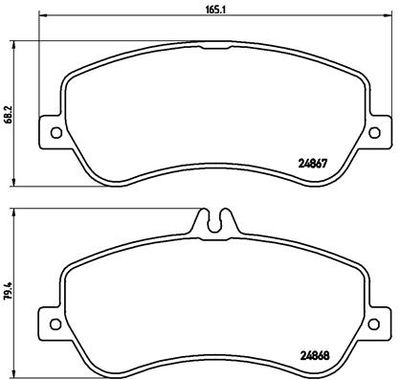 Brake Pad Set, disc brake BREMBO P 50 086