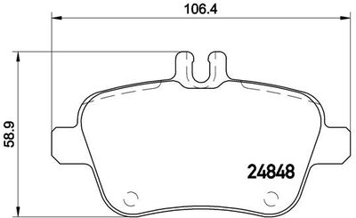 Brake Pad Set, disc brake BREMBO P 50 091