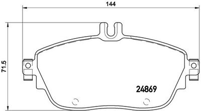 Brake Pad Set, disc brake BREMBO P 50 093X