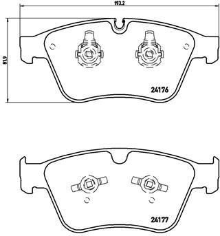 BREMBO P 50 105 Brake Pad Set, disc brake