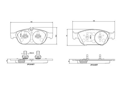 Brake Pad Set, disc brake BREMBO P 50 106